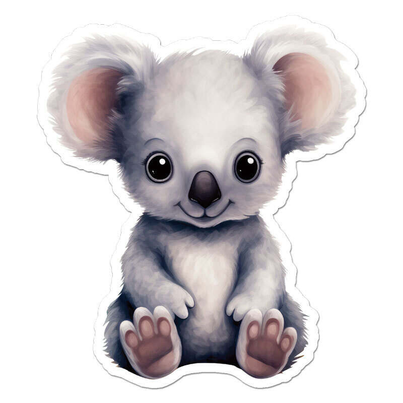 Cute Baby Koala Bear, Vinyl Decal Sticker, Indoor Outdoor, 3 Sizes, #11220