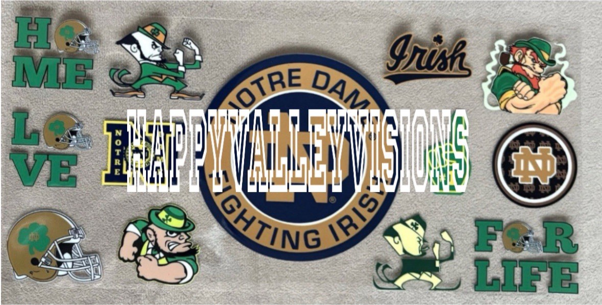 College University Fighting Irish Transfer Stickers DIY Cup Wrap Notre Dame