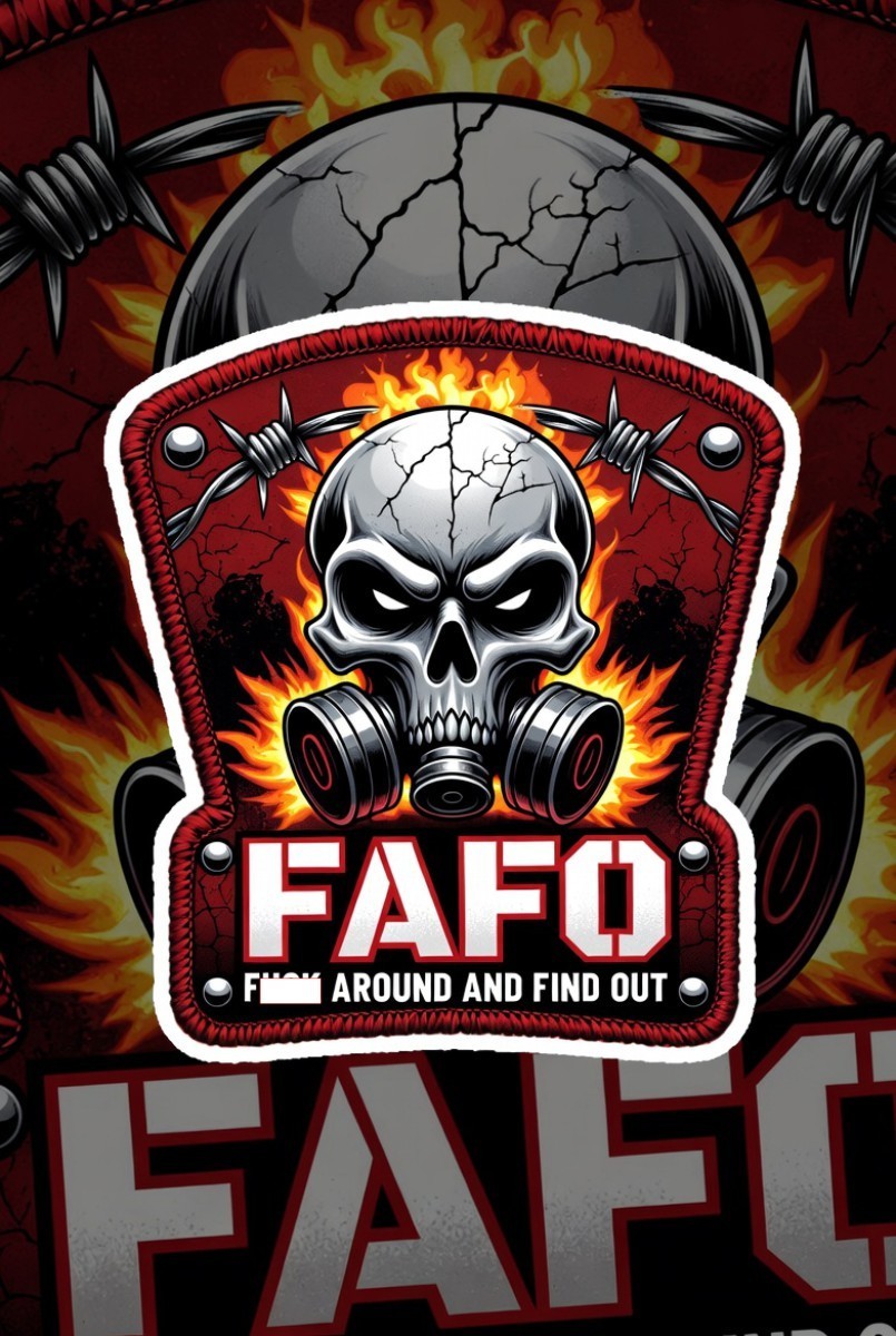 👀 Military Patch Style FAFO SKULL 4" Premium Matte Sticker/Decal! FAFOPatch01🔥