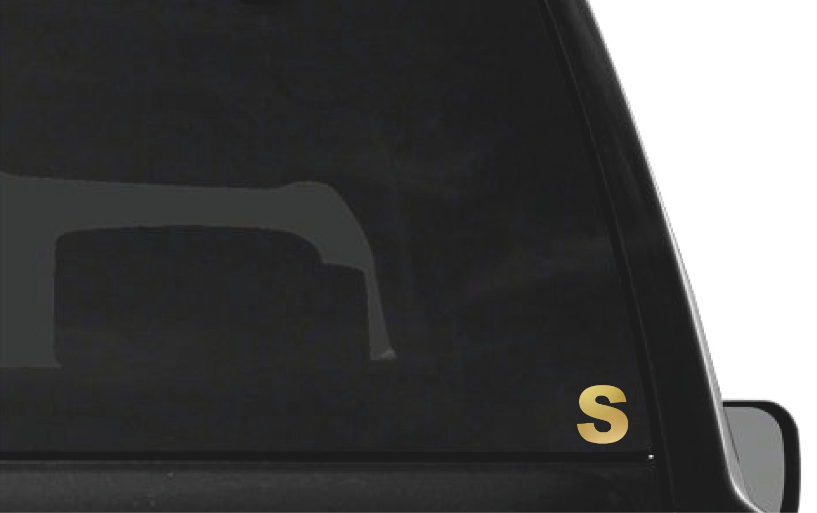 Letter S Initial Arial Black font Vinyl Sticker Decal Monogram Diploma
