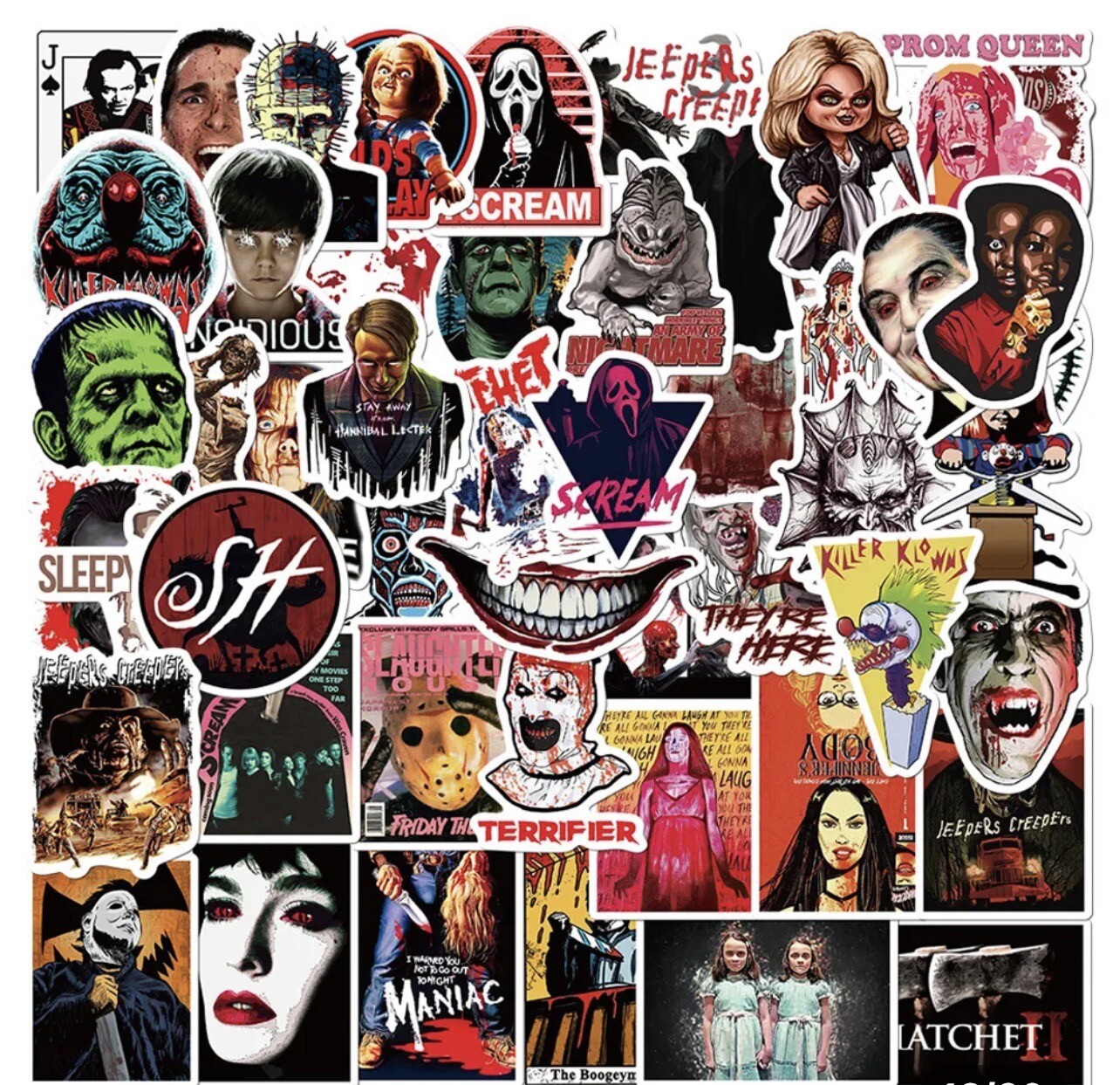 10 Random Horror Movie Stickers Car Decals Halloween Laptop Free Shipping!