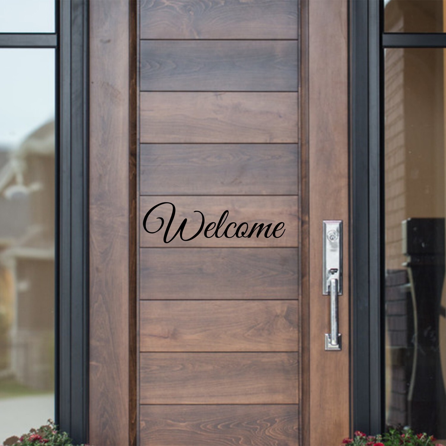 Welcome Wall Decal for Door Family Quote Removable Vinyl Wall Art Home Office
