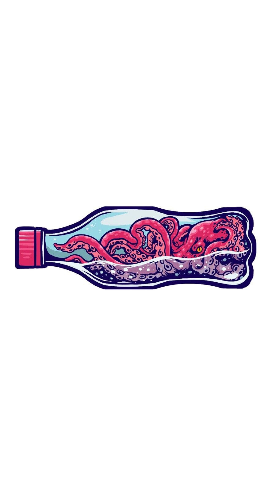 Octopus In A Bottle Sticker Decal
