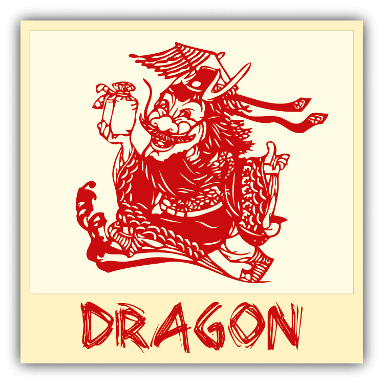 Dragon Chinese Zodiac Sheng Xiao Humor Sign Car Bumper Sticker Decal
