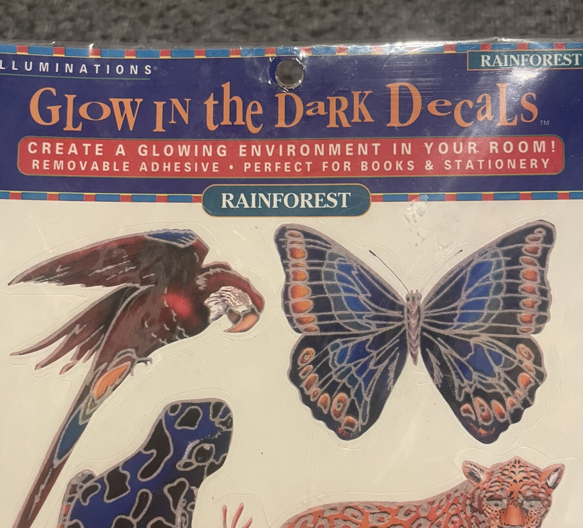 Vintage 90s Glow In The Dark Rainforest Super Bright Illuminations New Sealed