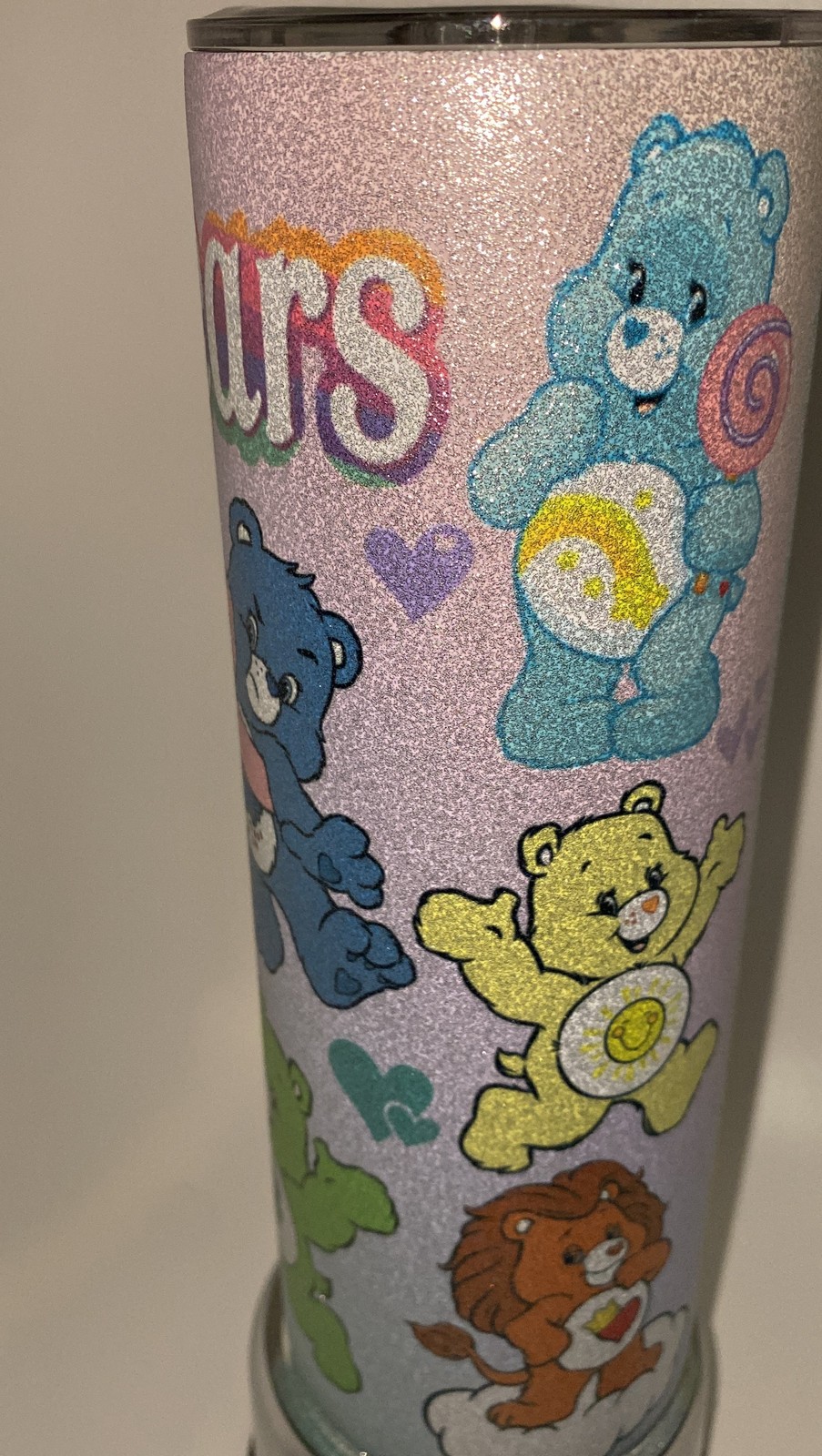 Care Bears GLITTER retro 20 oz tumbler inspired Nostalgic 80s HOT or COLD