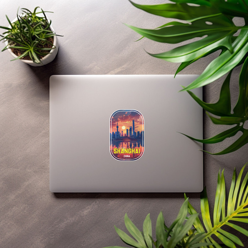 Sunrise China Shanghai City Car Bumper Sticker Vinyl Decal