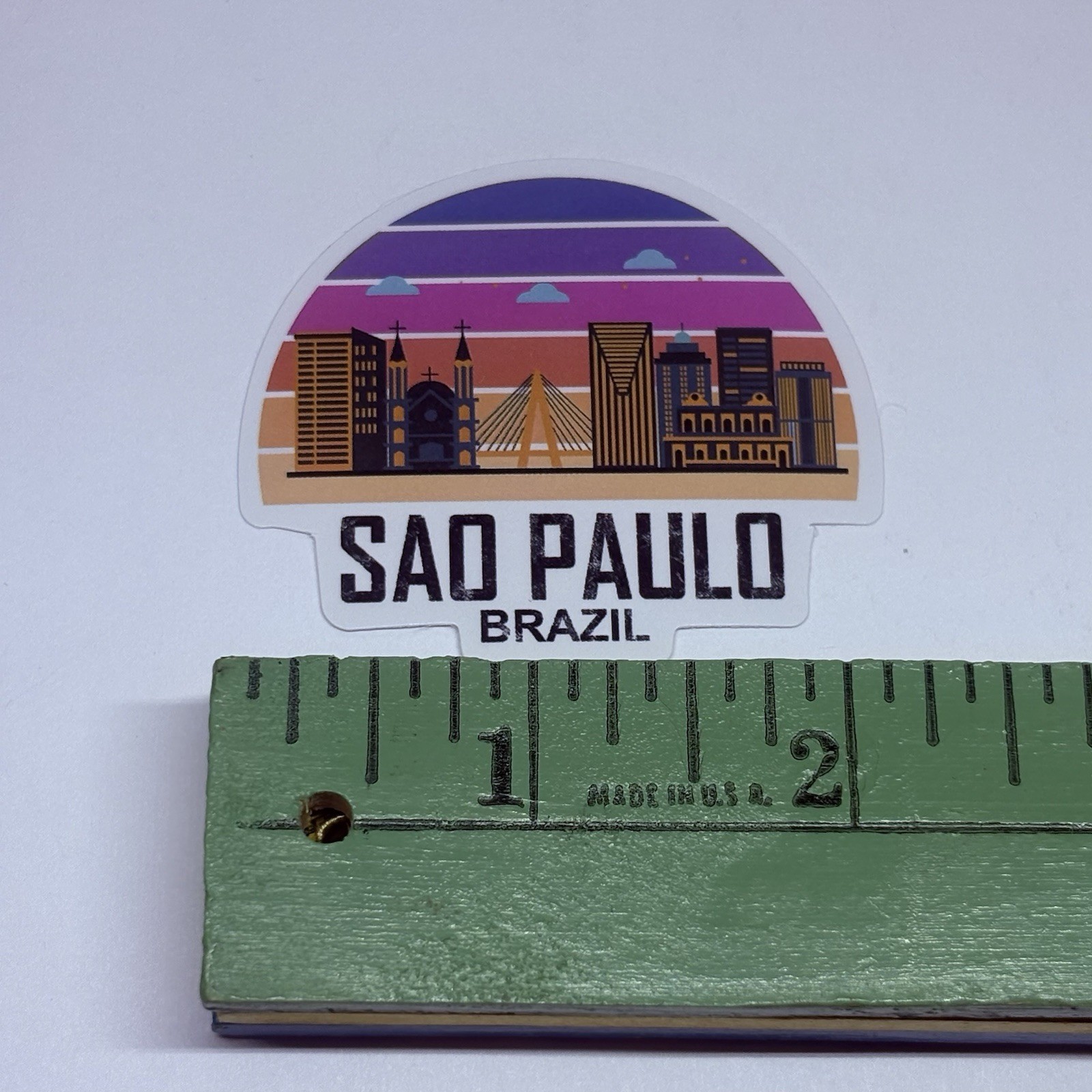 San Paulo Brazil Sticker Sunset City Buildings Art Decal Vinyl Country Tc9