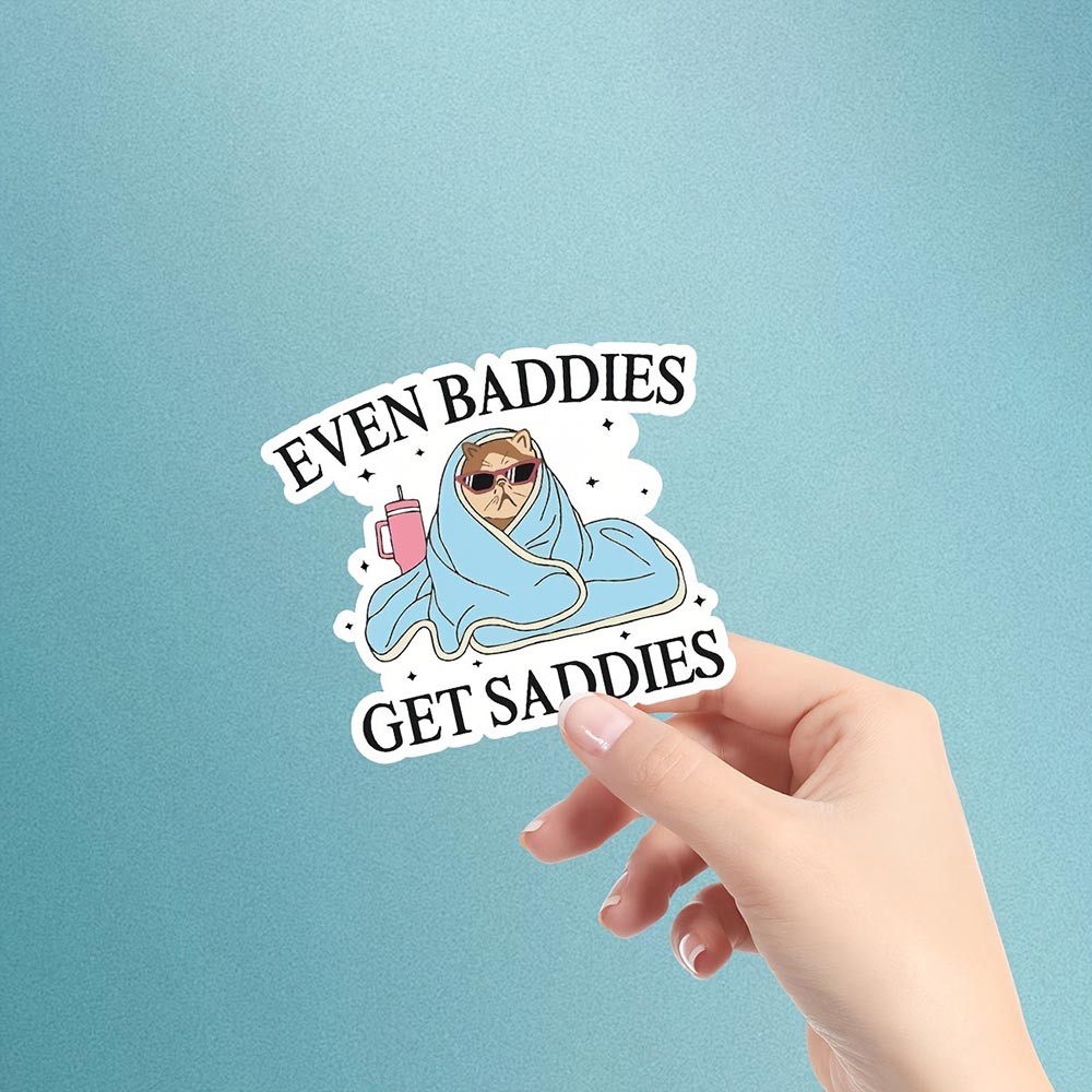 Easy-To-Apply Colorful High-Quality Gift-Worthy 3-Pack Cute Villain Cat Stickers