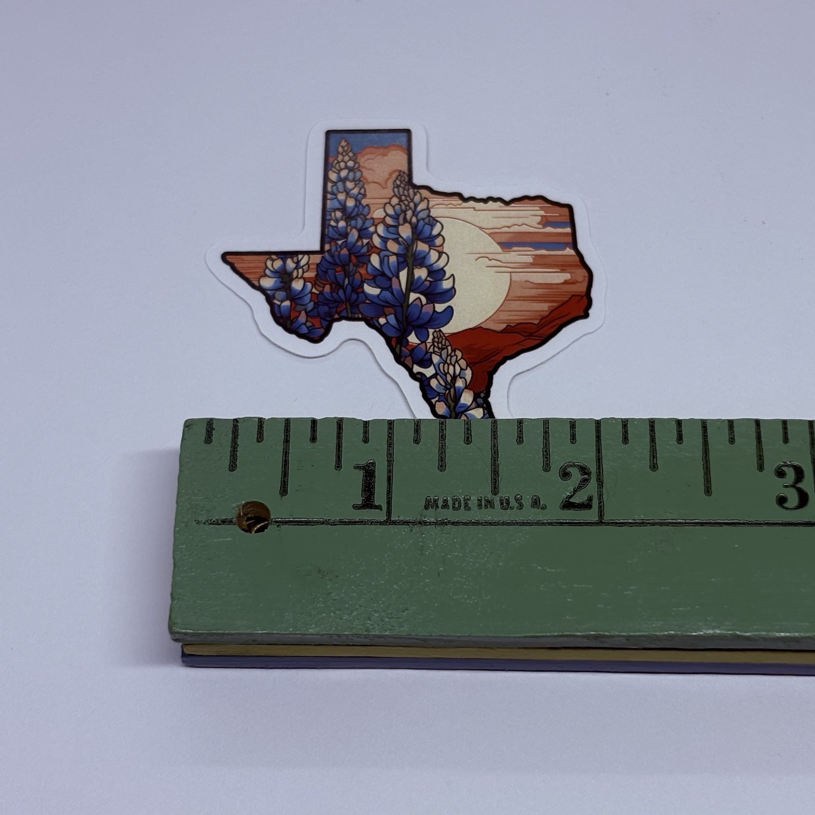 Texas Blue Bonnet Sticker State Map Art Decal Vinyl USA Travel Souvenirs Tc9