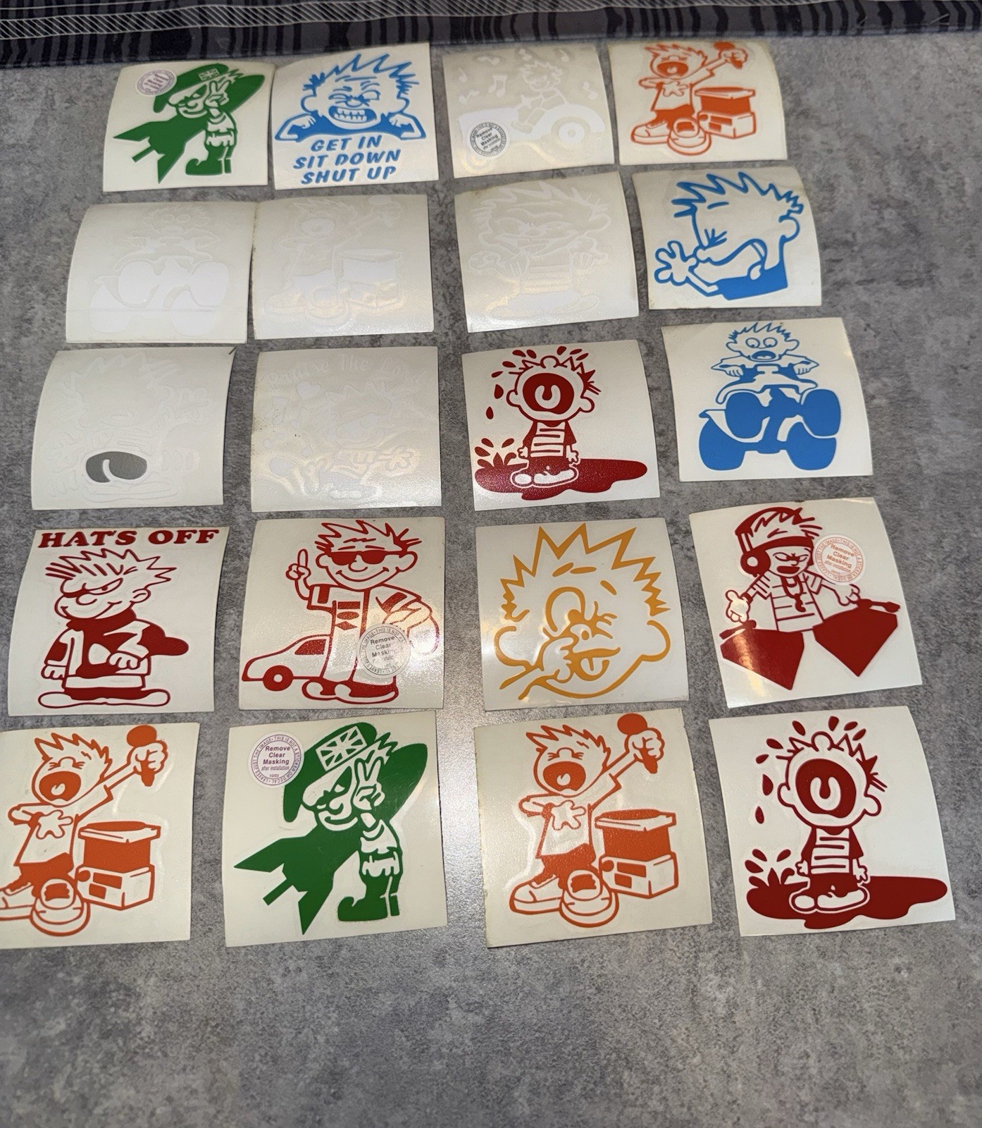Rare 20 Piece Vintage Sticker Lot Calvin…. Calvin N Hobbes Street Graphics