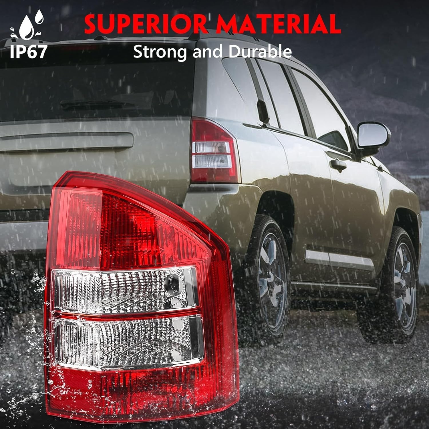 Right Outer Tail Light for Jeep Compass 07-10 RH CH2801169 5303878AB