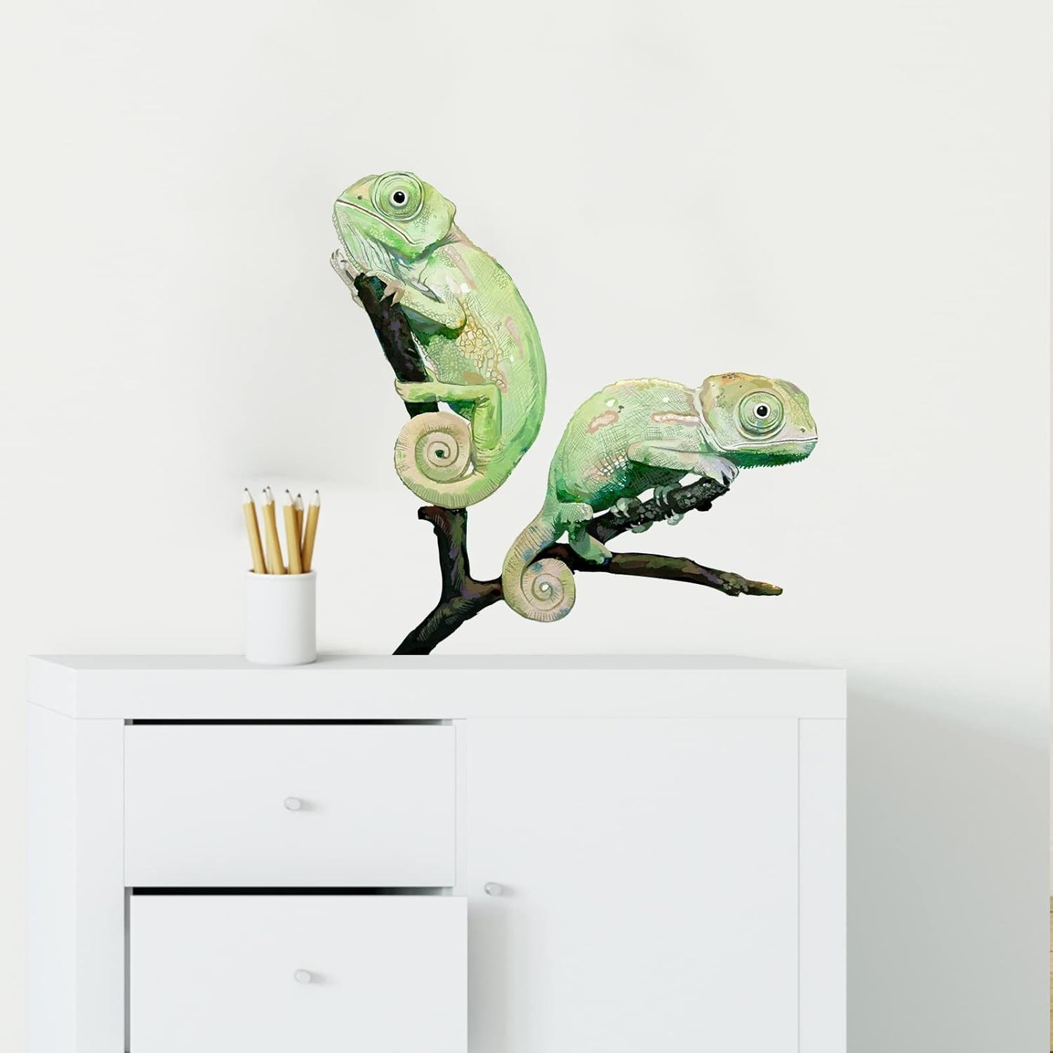 Colorful Chameleons Wall Decal – Removable Waterproof Stickers for Nursery