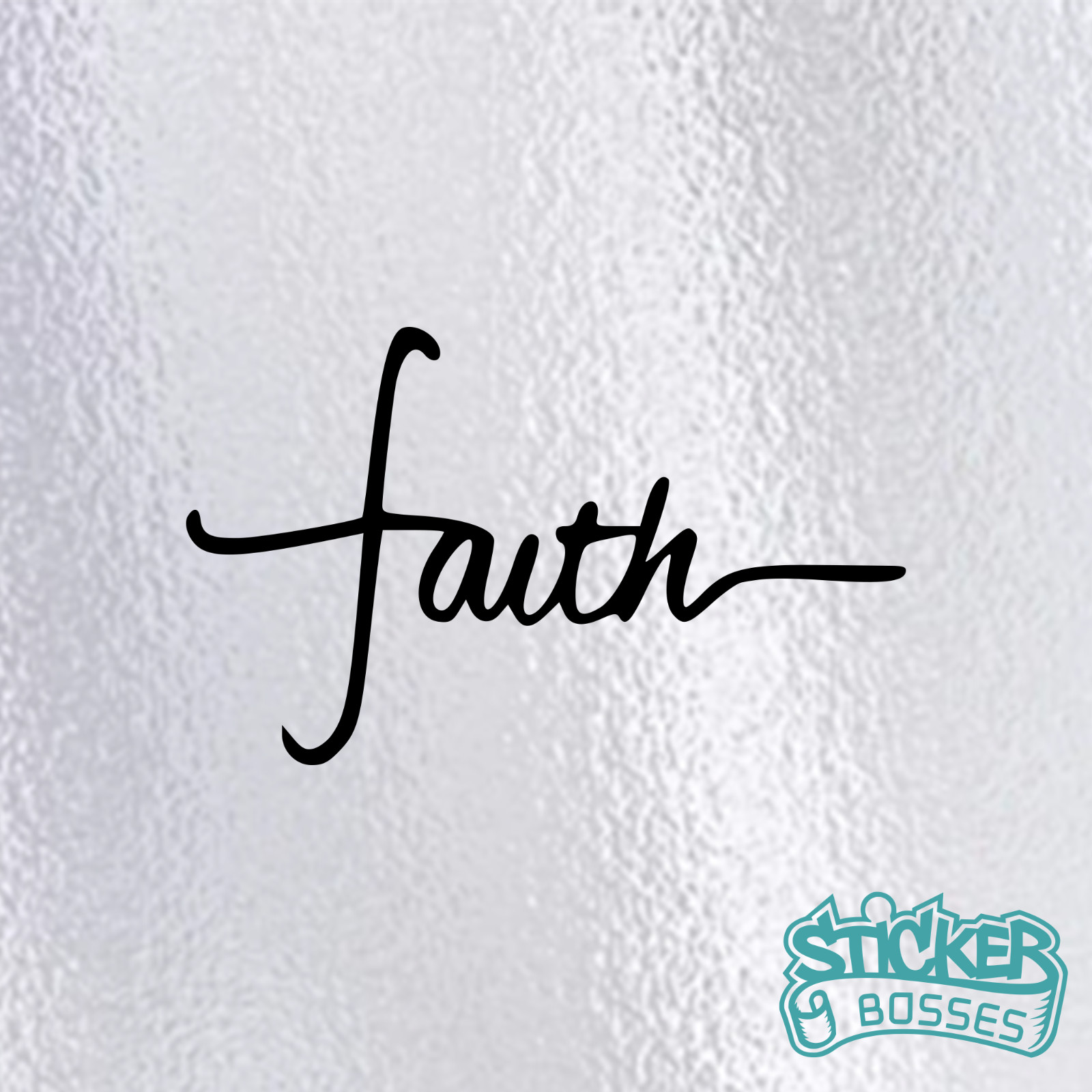 Faith Script Cursive Vinyl Decal Sticker Car Window Christian