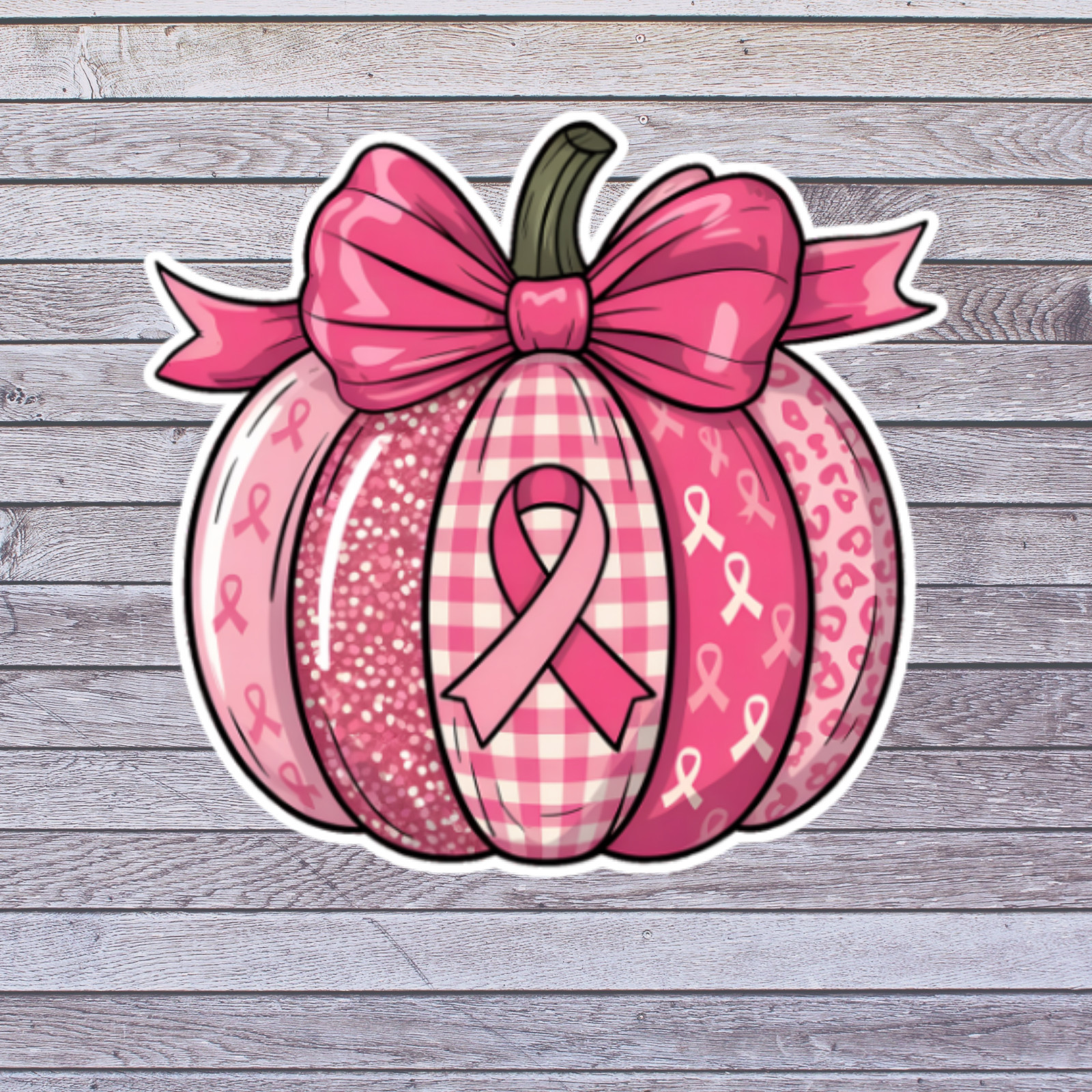 Cancer sticker vinyl decal awareness support pumpkin breast cancer ribbon