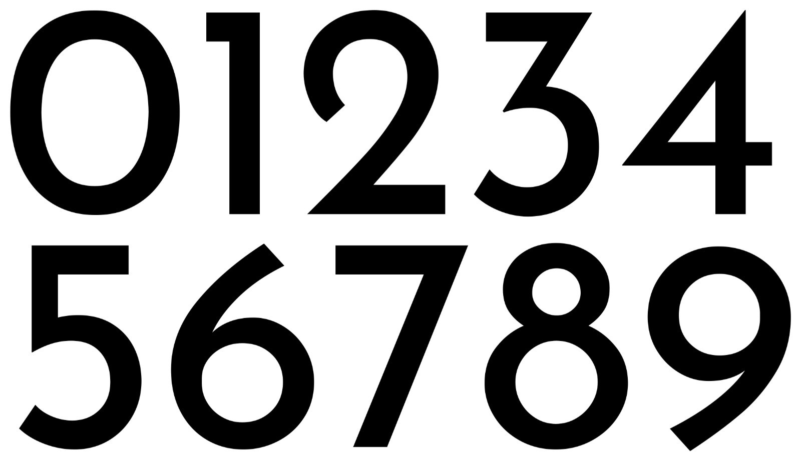 Modern Mid Century Mailbox Numbers Vinyl Sticker Decal Retro Josefin Sans
