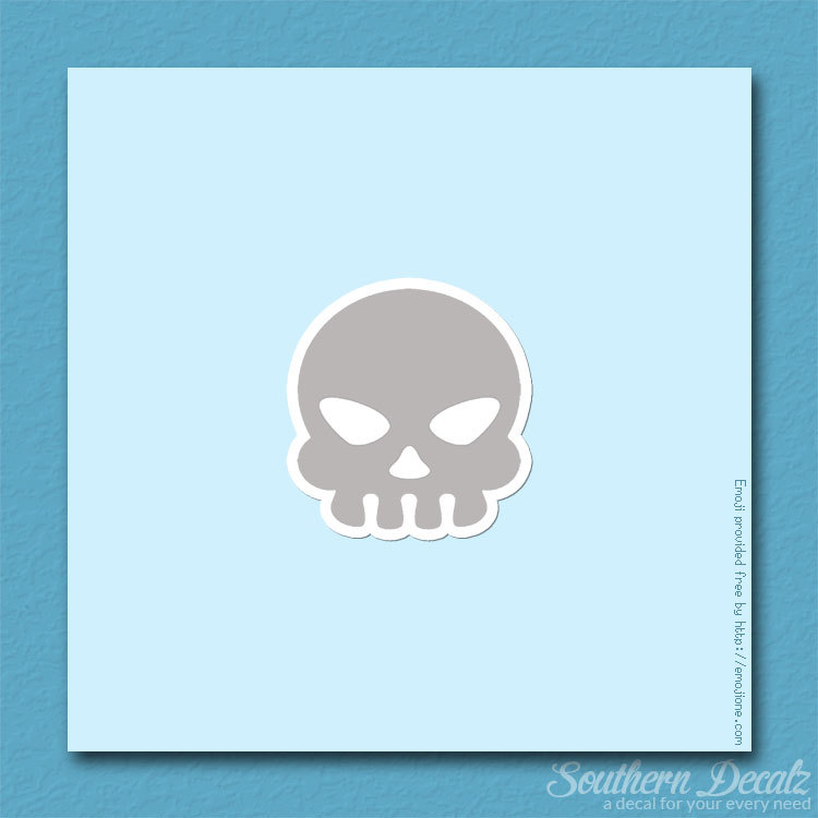 Skull Punisher Smiley Emoji – Vinyl Decal Sticker – c120 – 3.5" x 3.75"