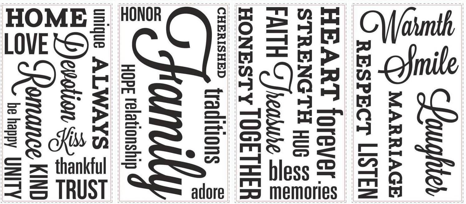 RoomMates Peel & Stick Wall Decal FAMILY HOME Quotes New