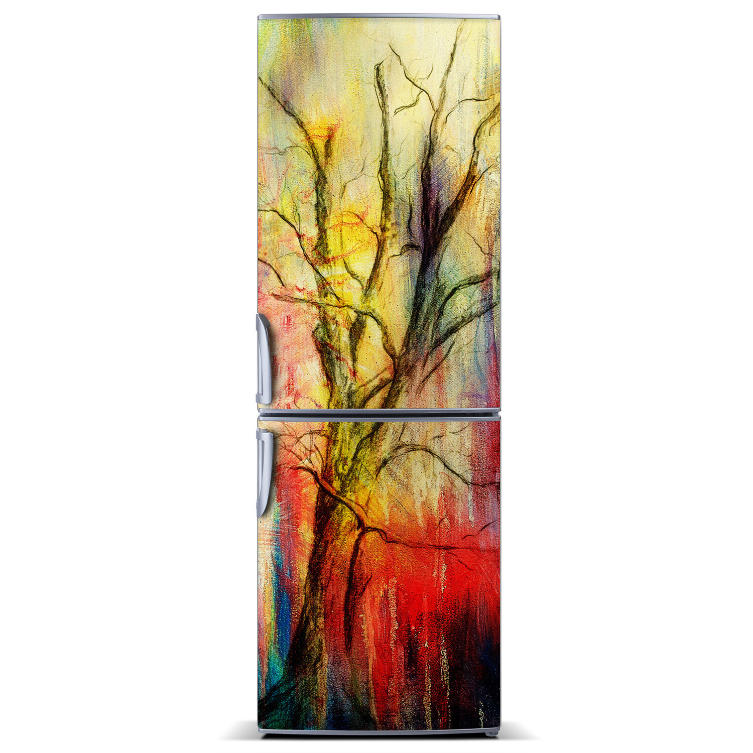 Removable Home Refrigerator Wall Sticker Magnet Decor Modern Abstract tree