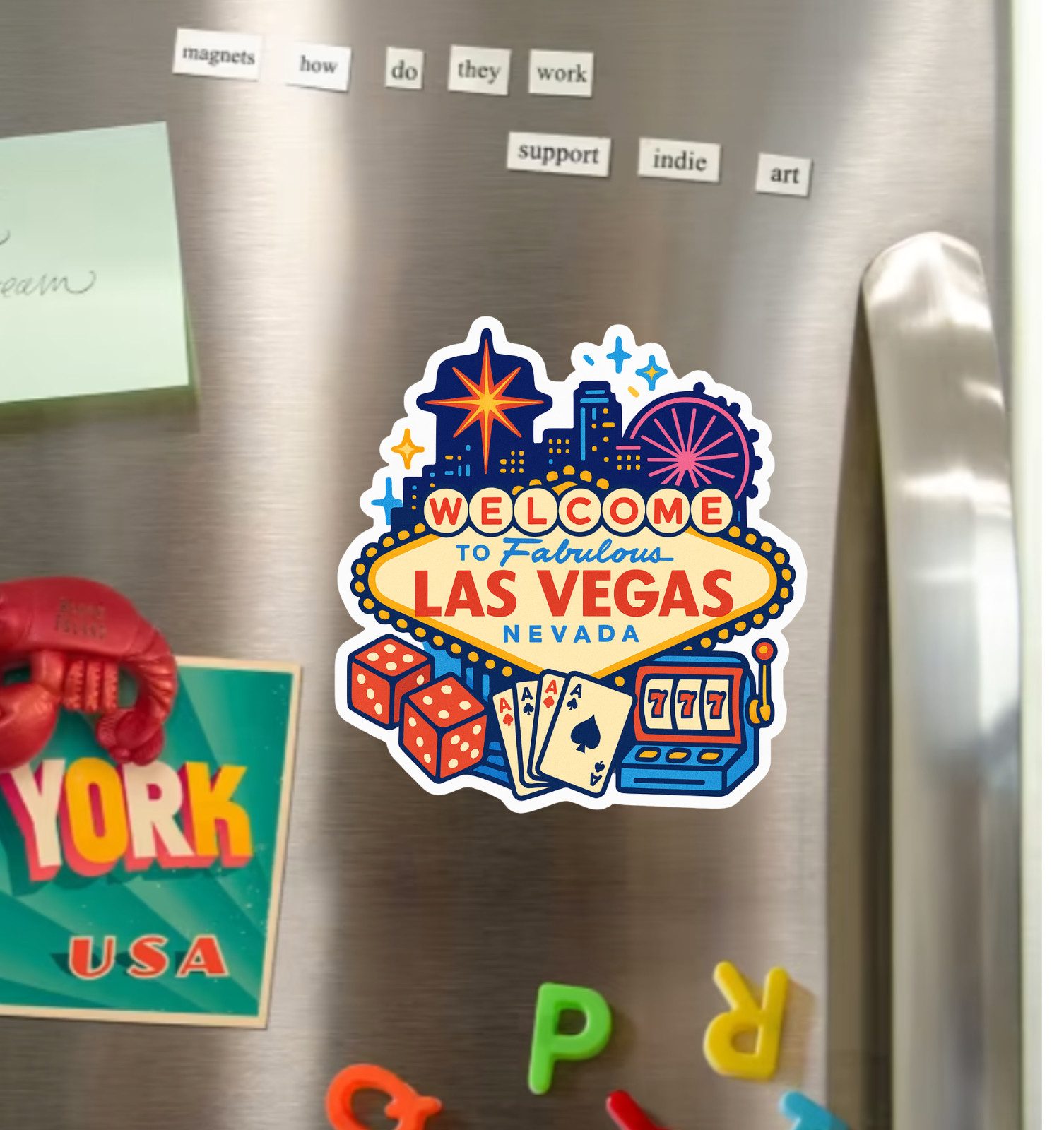 Las Vegas Nevada Fridge Magnet or Laptop Sticker