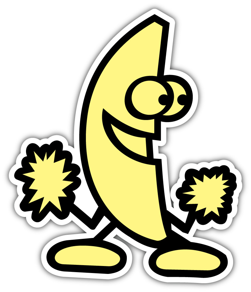 Funny Banana JDM Sticker Car Bumper Decal – 3", 5" or 6"