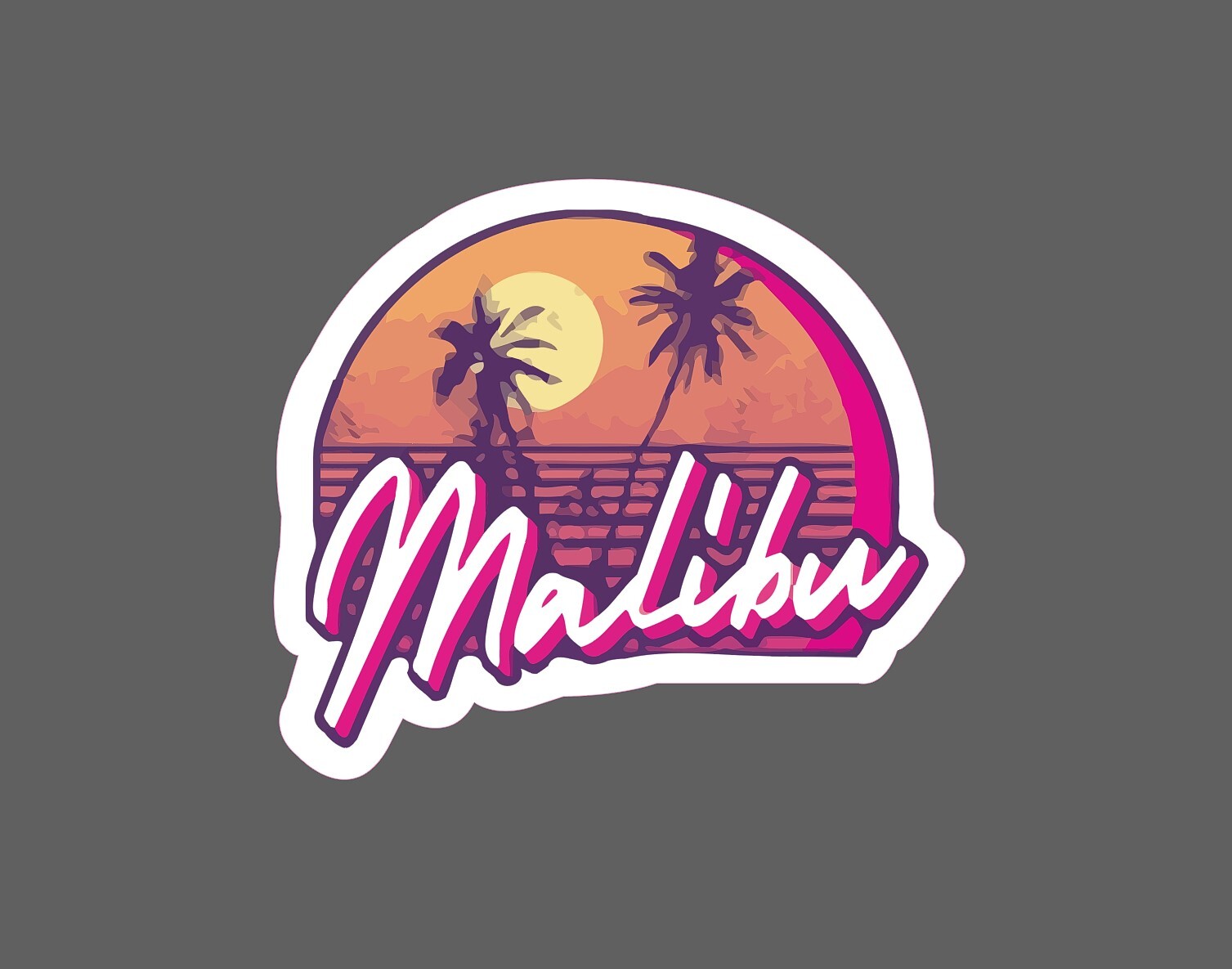 Malibu Sticker California Beach Waterproof – Buy Any 4 For $1.75 Each Storewide!