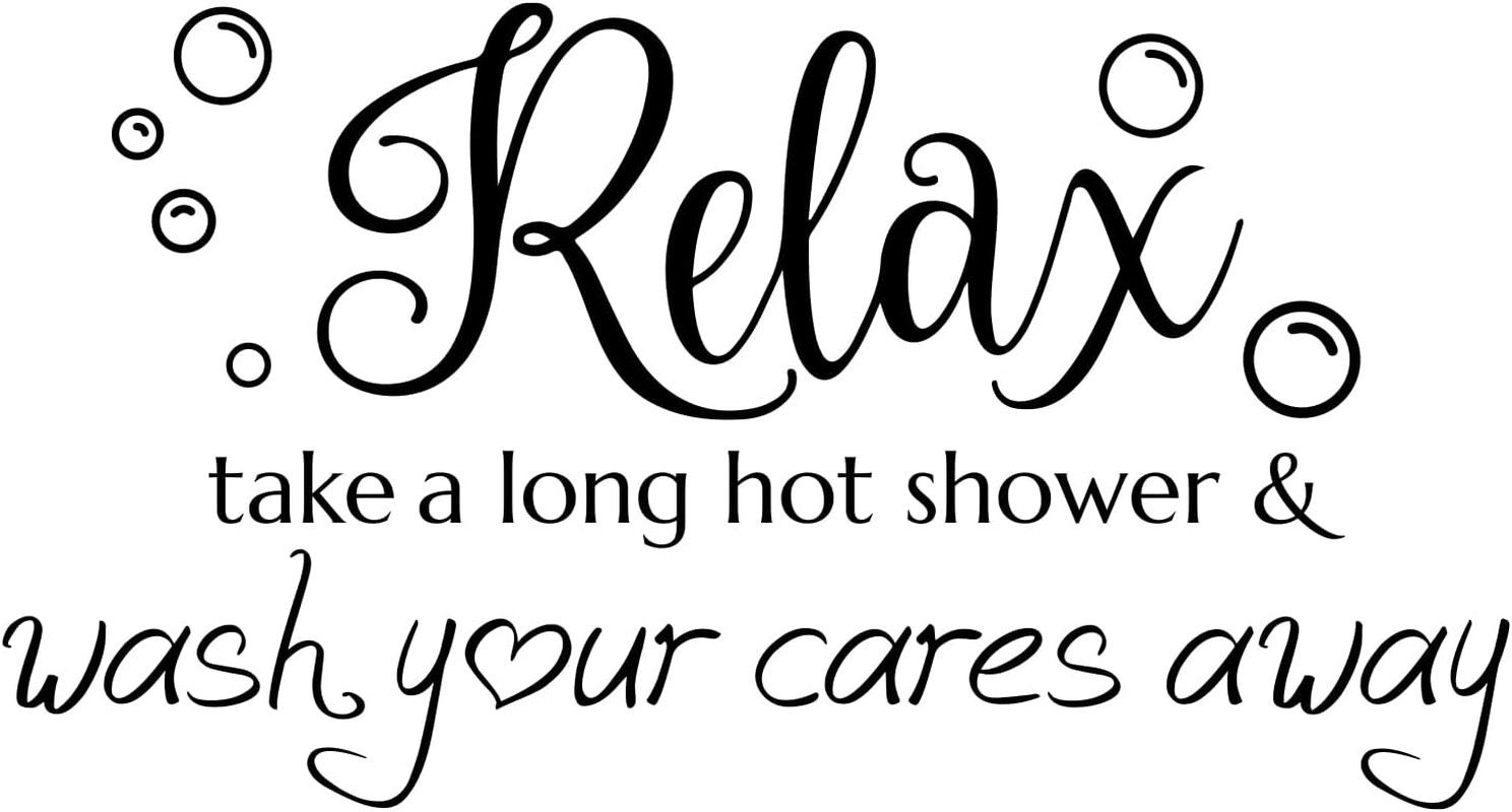 Bathroom Wall Decals Relax Shower Door Decals Bath Wall Sticker