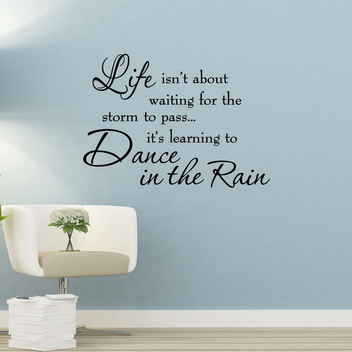 Life Isnt About Waiting for The Storm to Pass Its 16 Inch x 22 Inch, Black