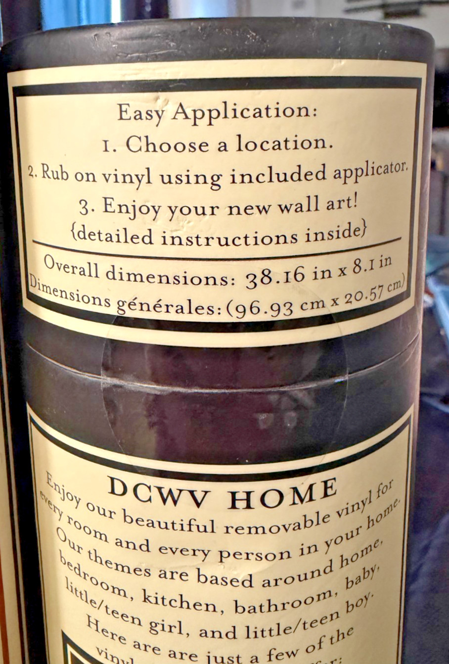 DCWV Home Bedroom Removable Vinyl Lettering Wall Decals Lot of 2 Sealed Unused