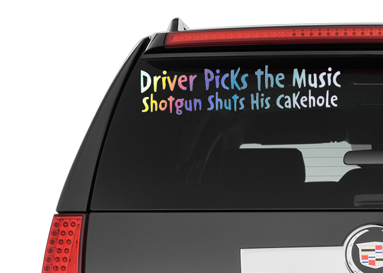 Holographic Vinyl Decal Truck Car Sticker – Supernatural Driver Picks The Music