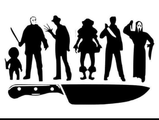 Horror movie decal