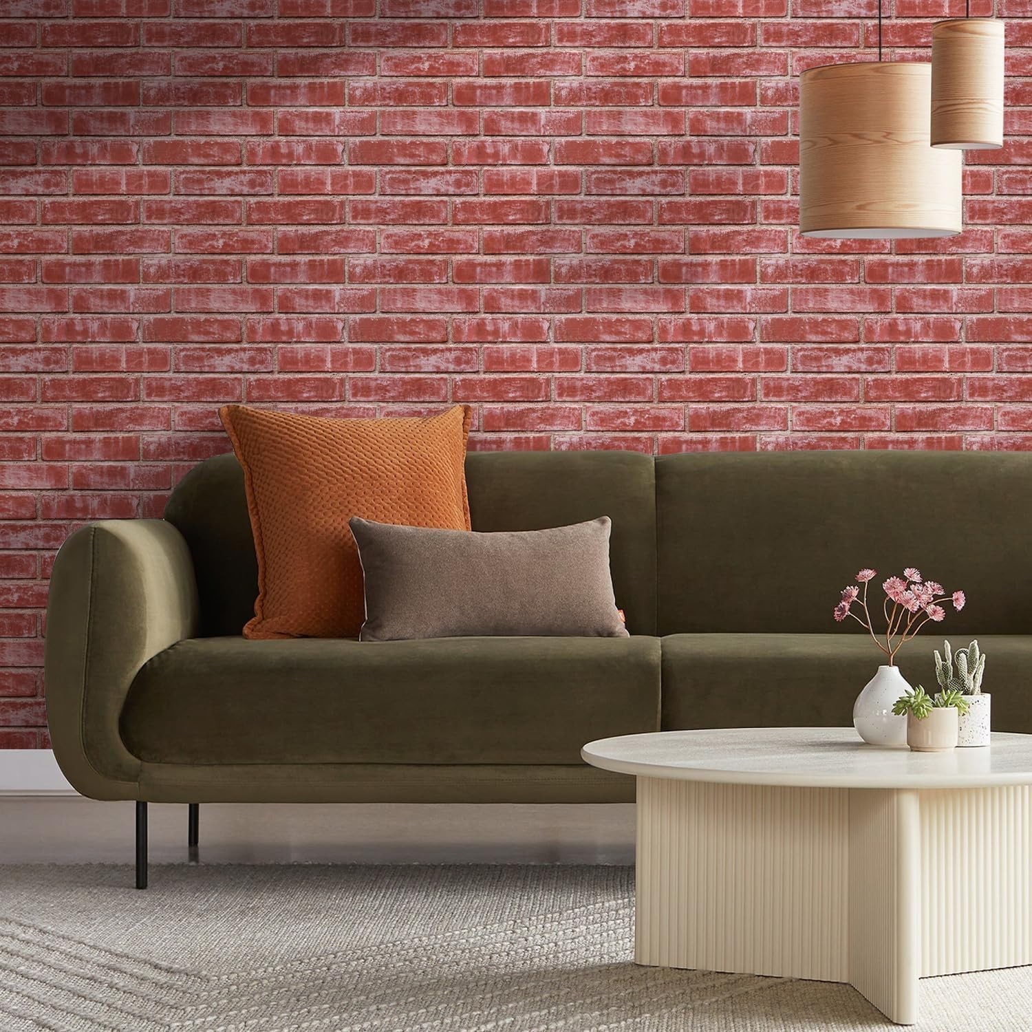 3D Faux Brick Wall Sticker – 10pcs 15.74" x 11.8" Thin UrltraLight PVC Peel