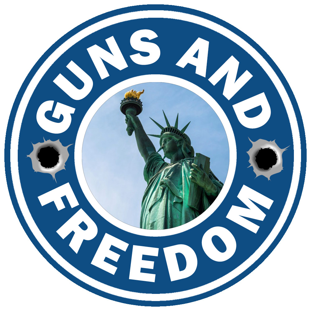 Guns and Freedom 2A Second Amendment Gun Rights NRA Sticker 3 Inch Laptop Decal