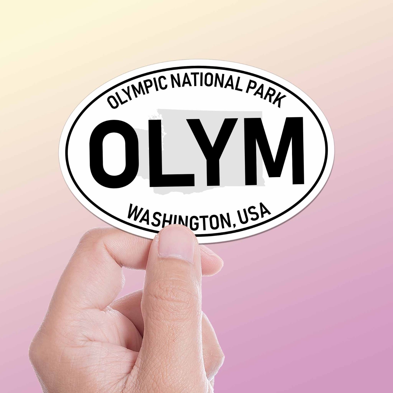 Olympic National Park White Oval Bumper Sticker