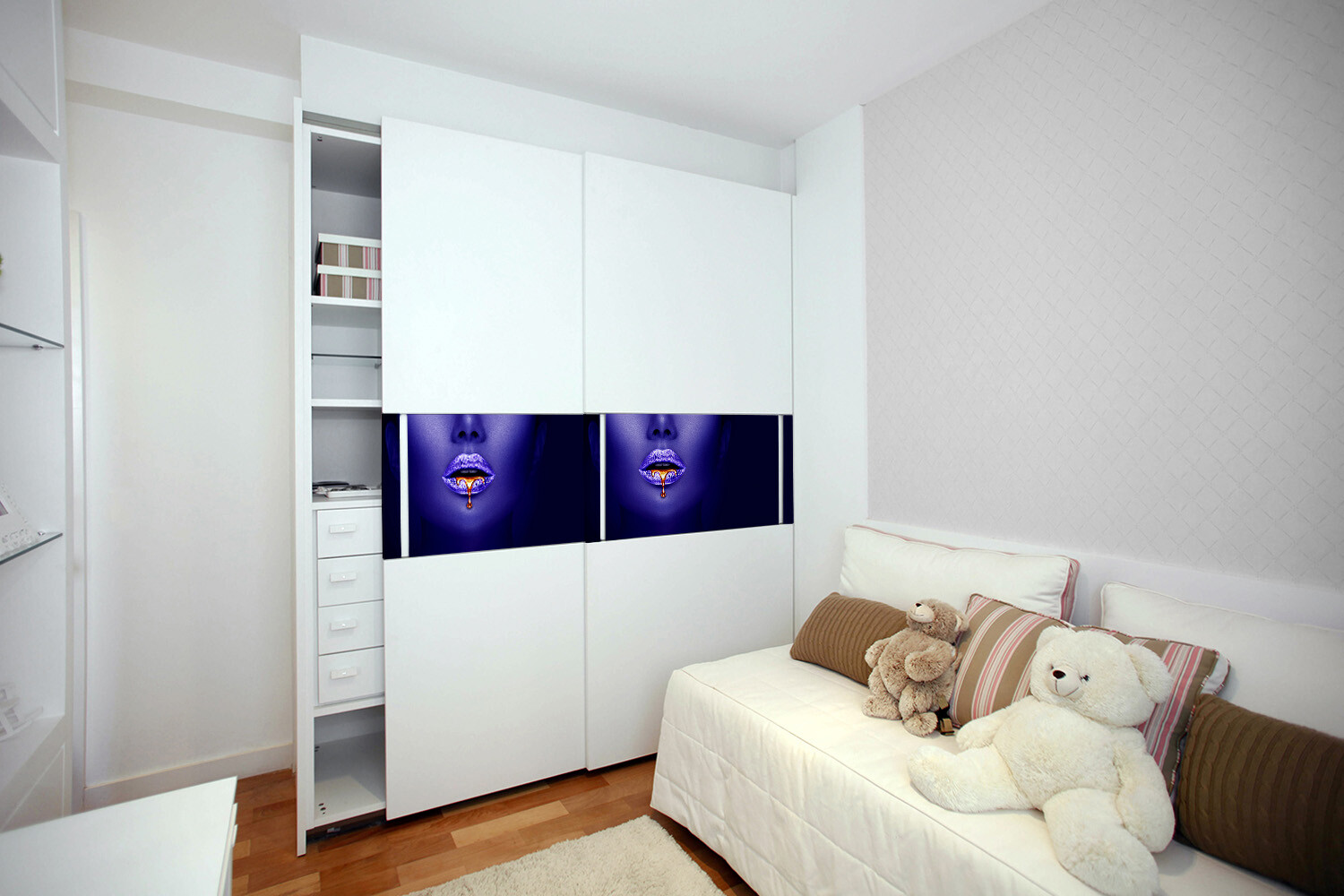 Worktop Covering Furniture Stickers Self Adhesive Vinyl Wrap Female face 100×50