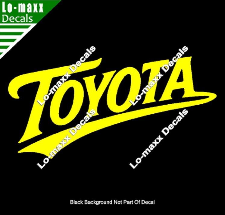 Toyota Custom Graphics Wording High Performance Premium Vinyl Die Cut Decal
