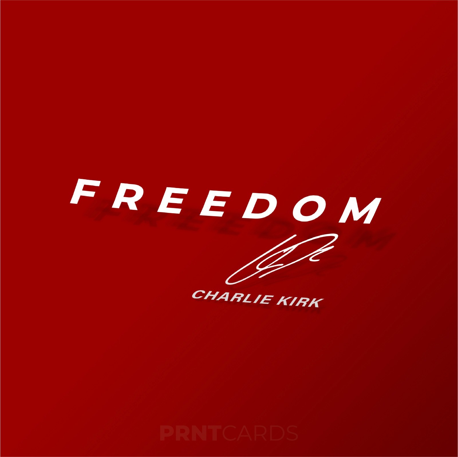 FREEDOM Charlie Kirk Signature Decal Sticker – Multiple Sizes & Color