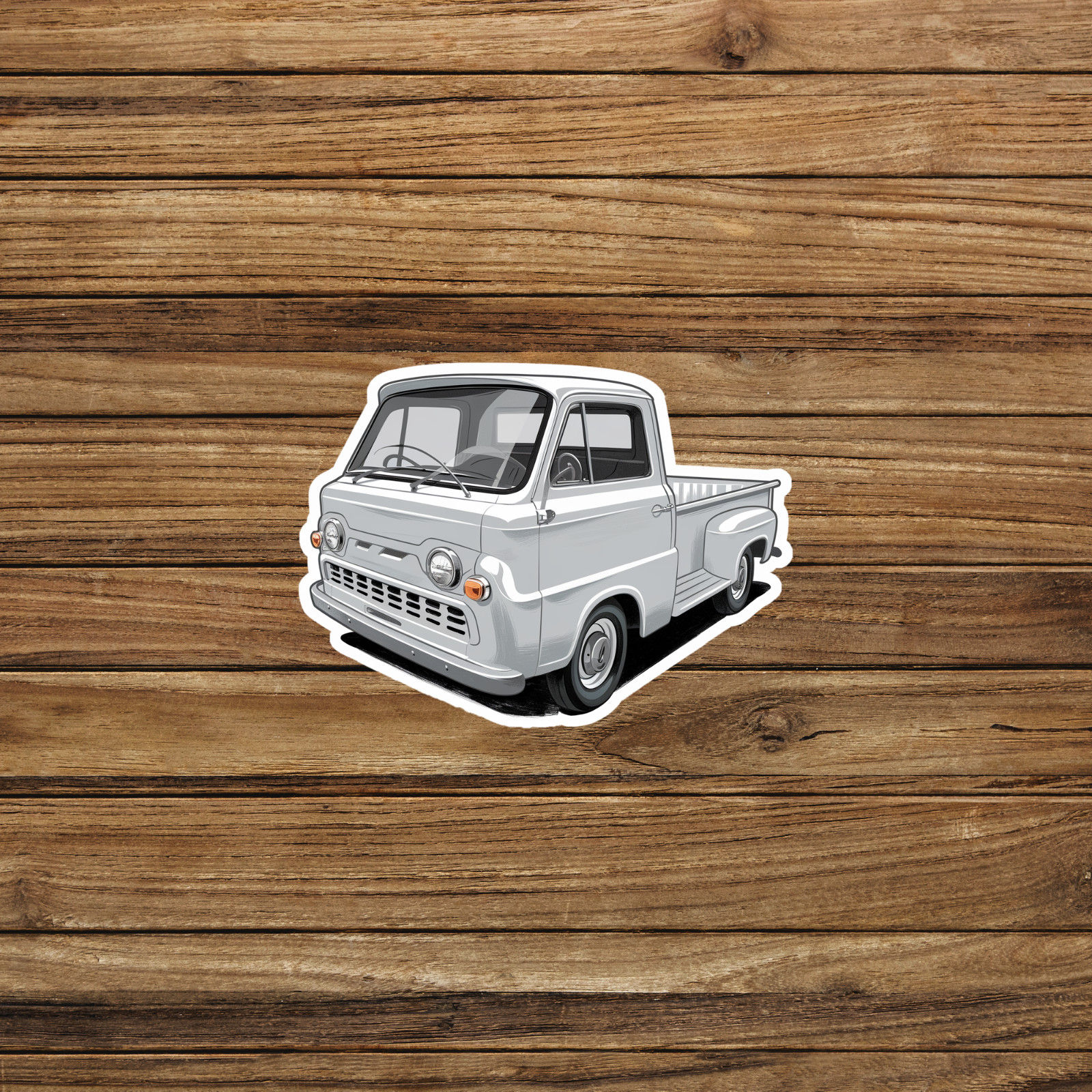 Vintage Ford Econoline Pickup Truck Sticker – Classic 1960s American Vehicle Dec
