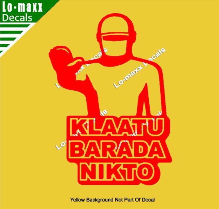 Gort Robot The Day The Earth Stood Still 1951 Sci Fi Klaatu Barada Nicto Decal