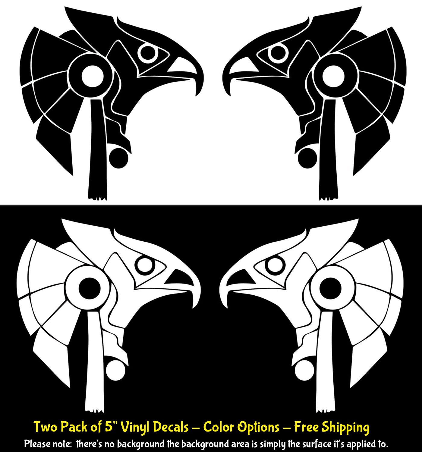 Egyptian Horus Stargate Two Pack 5" Vinyl Decals Car Window Any Flat Surface