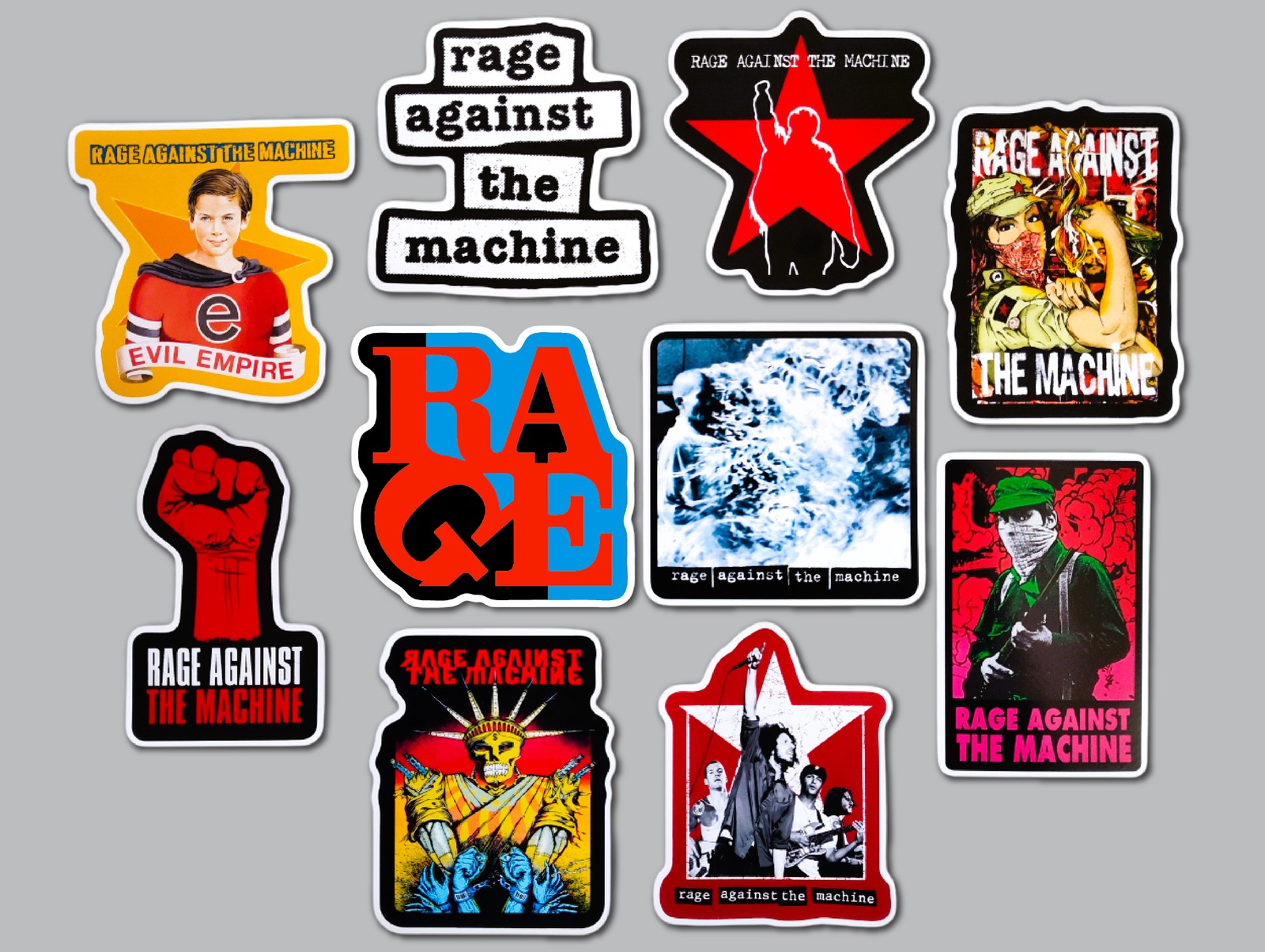Rage Against The Machine Vinyl Sticker Lot (10 Stickers) hip-hop rap punk