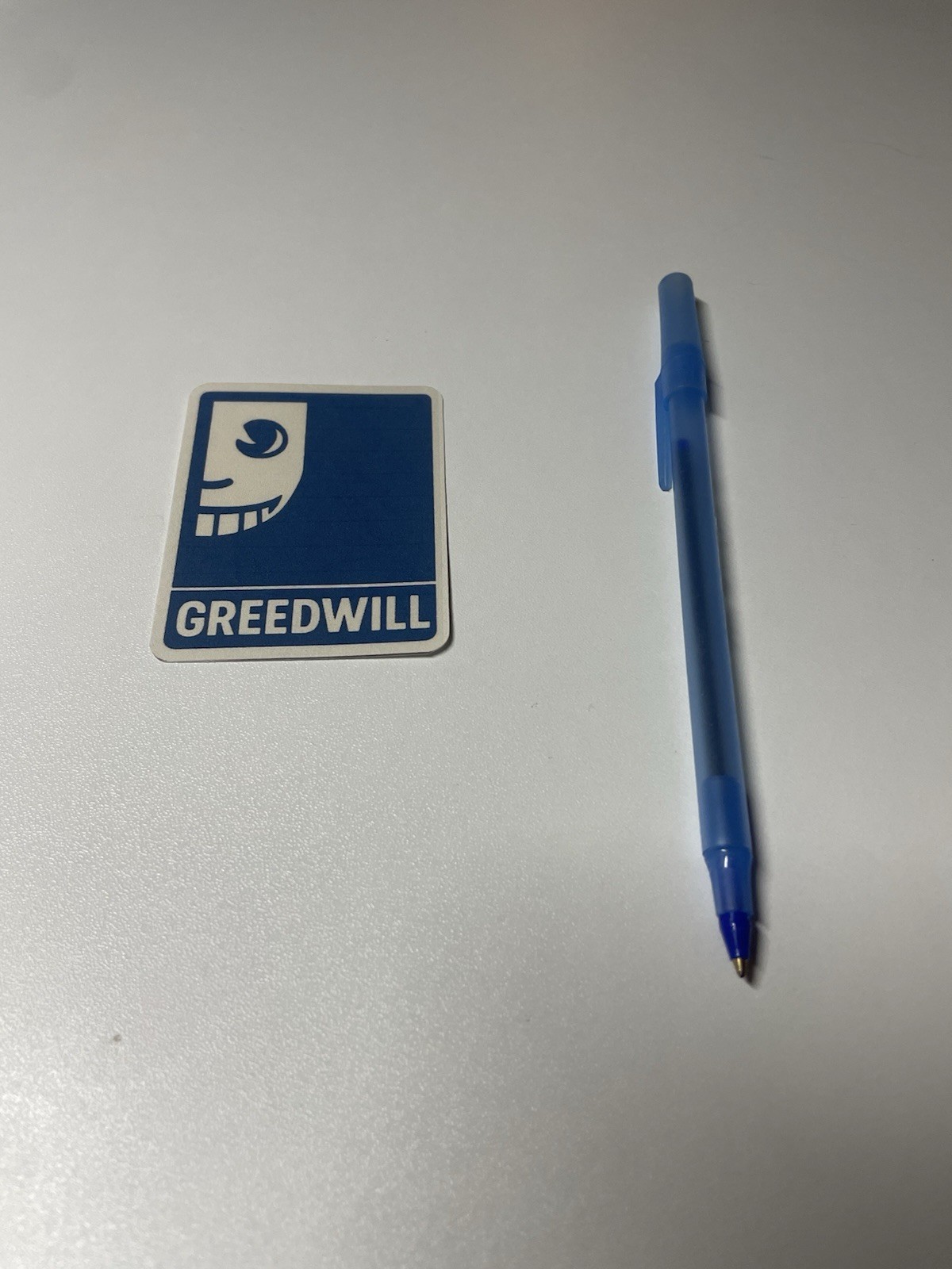 Novelty Sticker Blue White Rectangle for Wall Window Laptop GREEDWILL goodwill