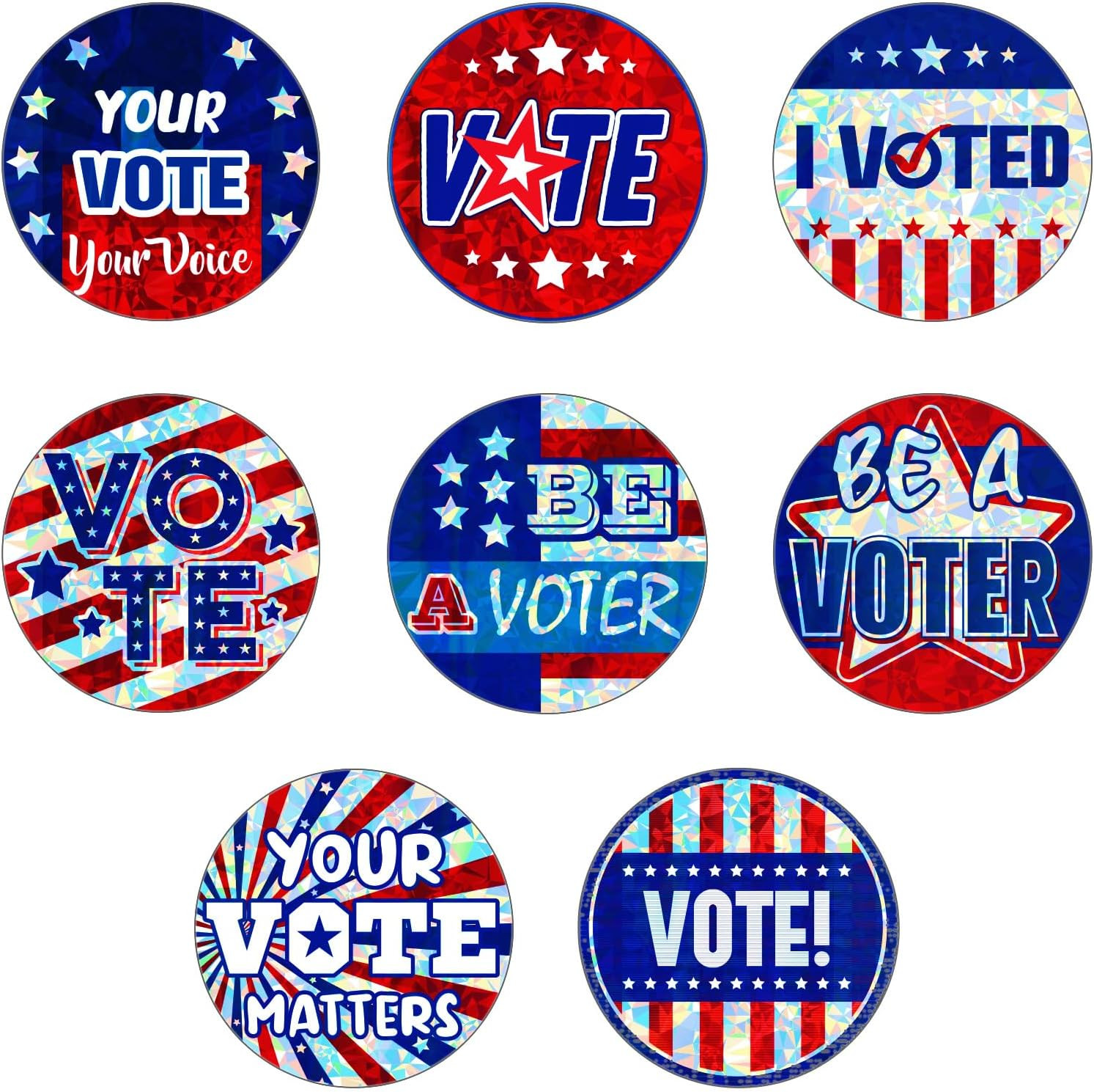 1 Roll I Voted Stickers 2026 for Kids 1.5 Inch round Self-Adhesive Labels