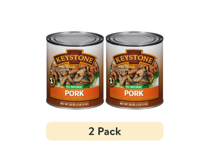 Keystone All Natural Pork, 28 oz Cans