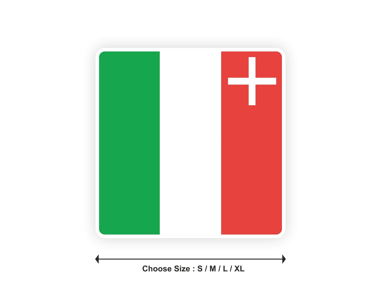 Sticker flag SWITZERLAND NEUCHATEL swiss 2,7′′(S) -7,8′′(XL) decal