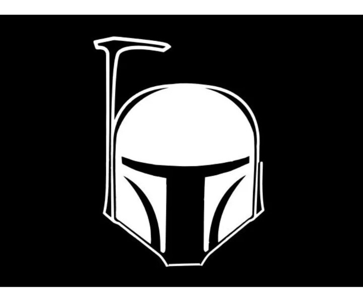 BOBA FETT Helmet Star Wars Vinyl Decal Car Sticker 5.5 in x 4.5 in