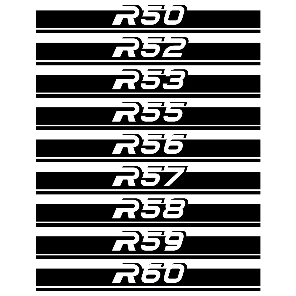 Hood Bonnet Stripe Decal for Mini Cooper (R50–R61) | Engine Cover Trim Vinyl Sti