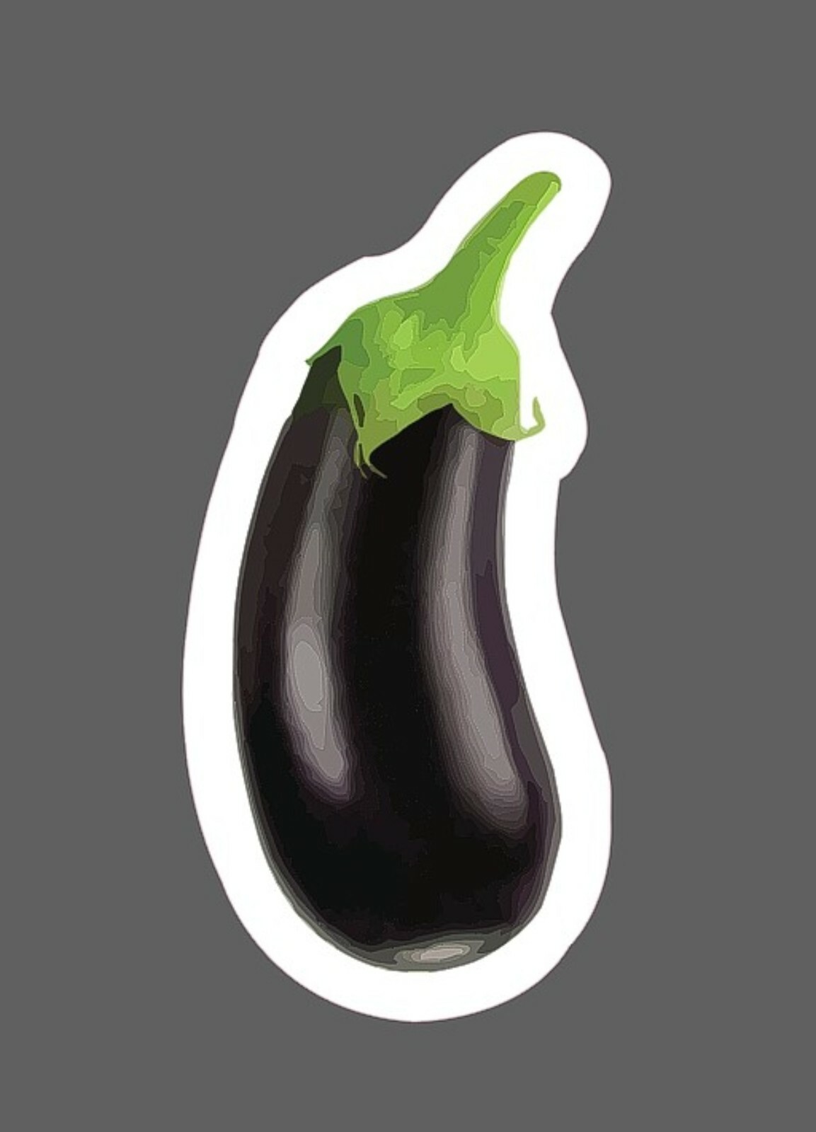 Eggplant Sticker Vegetable Waterproof – Buy Any 4 For $1.75 Each Storewide!