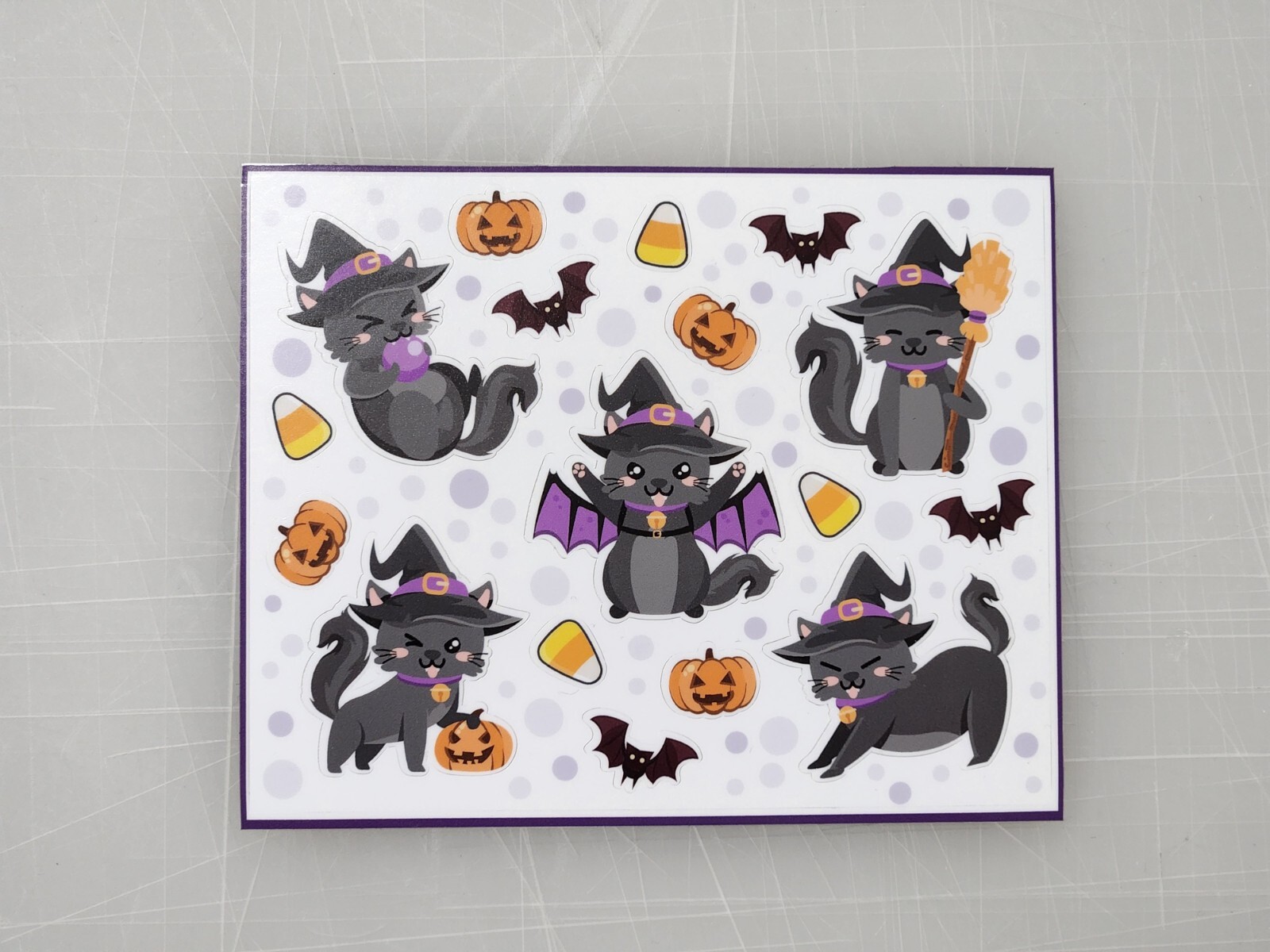Cute Halloween Cats Sticker Sheet – 4.5in