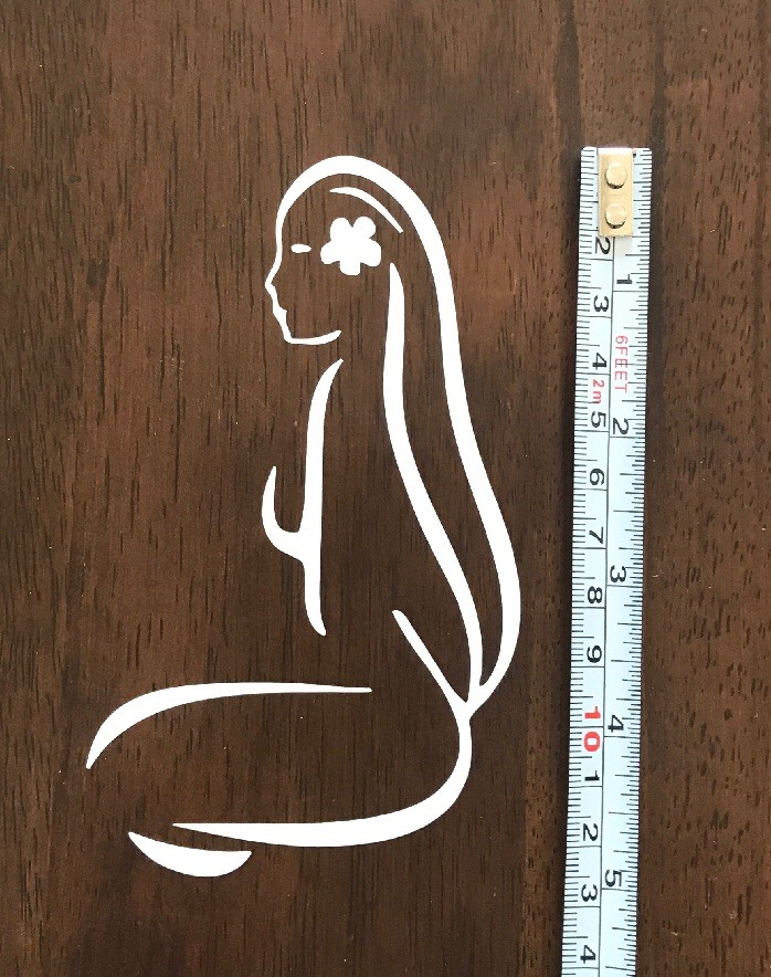 Hawaii Island Girl Sticker – Aloha Hawaiian Surf Tropical Surfing Longboard Beer